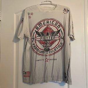 Men’s XL White American Fighter T-Shirt